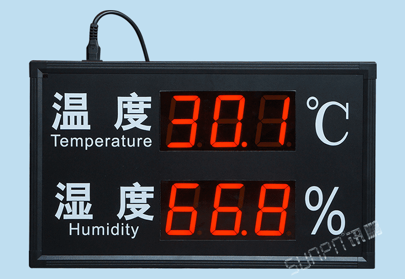 定制高精度溫濕度工業級電子看板數碼管傳感器巡檢儀溫控器RS485通訊信號LED顯示屏
