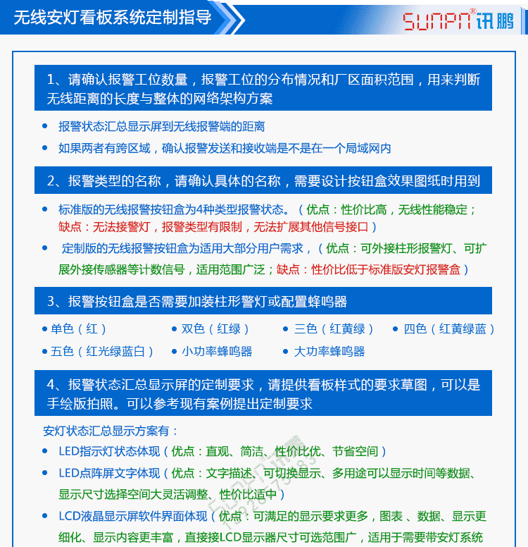 無線安燈系統(tǒng)定制指導
