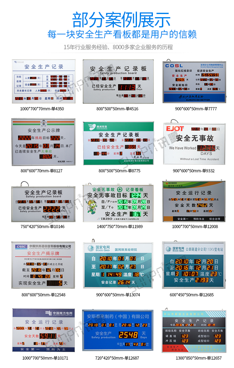 安全運行記錄LED顯示屏案例參考