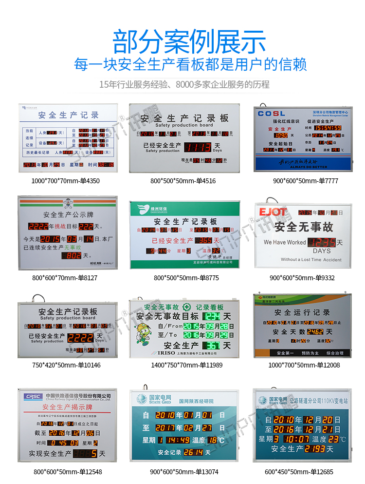 安全運(yùn)行天數(shù)記錄牌案例參考 安全運(yùn)行天數(shù)記錄牌案例參考
