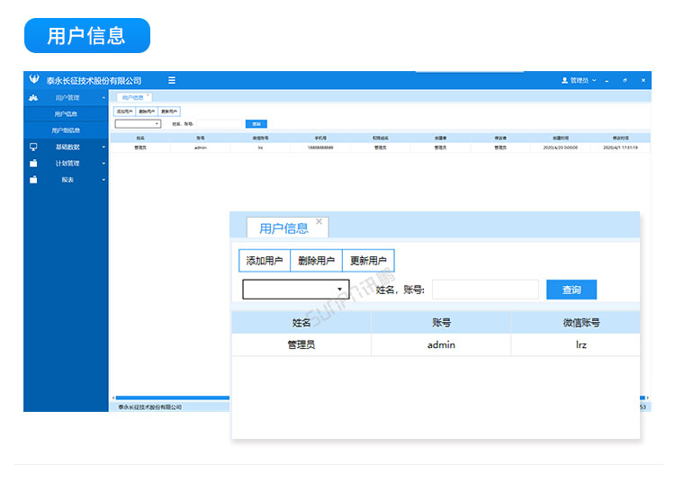生產管理系統軟件后臺展示