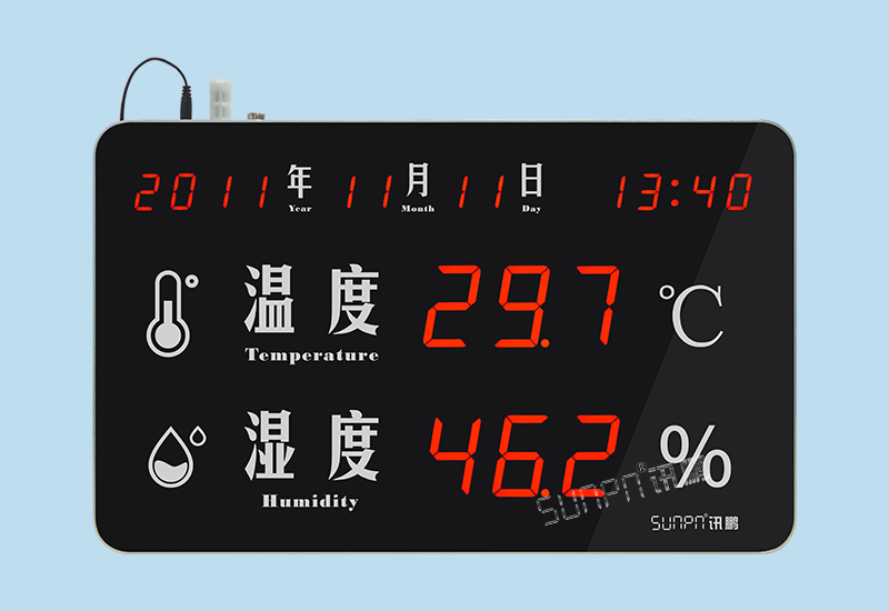 溫濕度顯示屏_室內溫濕度環境監測設備_訊鵬方案