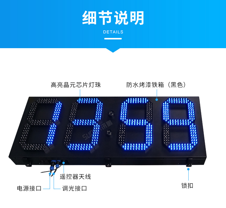 大型LED數字時鐘-細節說明