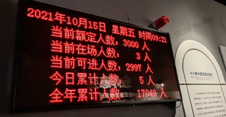 智慧景區客流管理系統-人流控制顯示屏