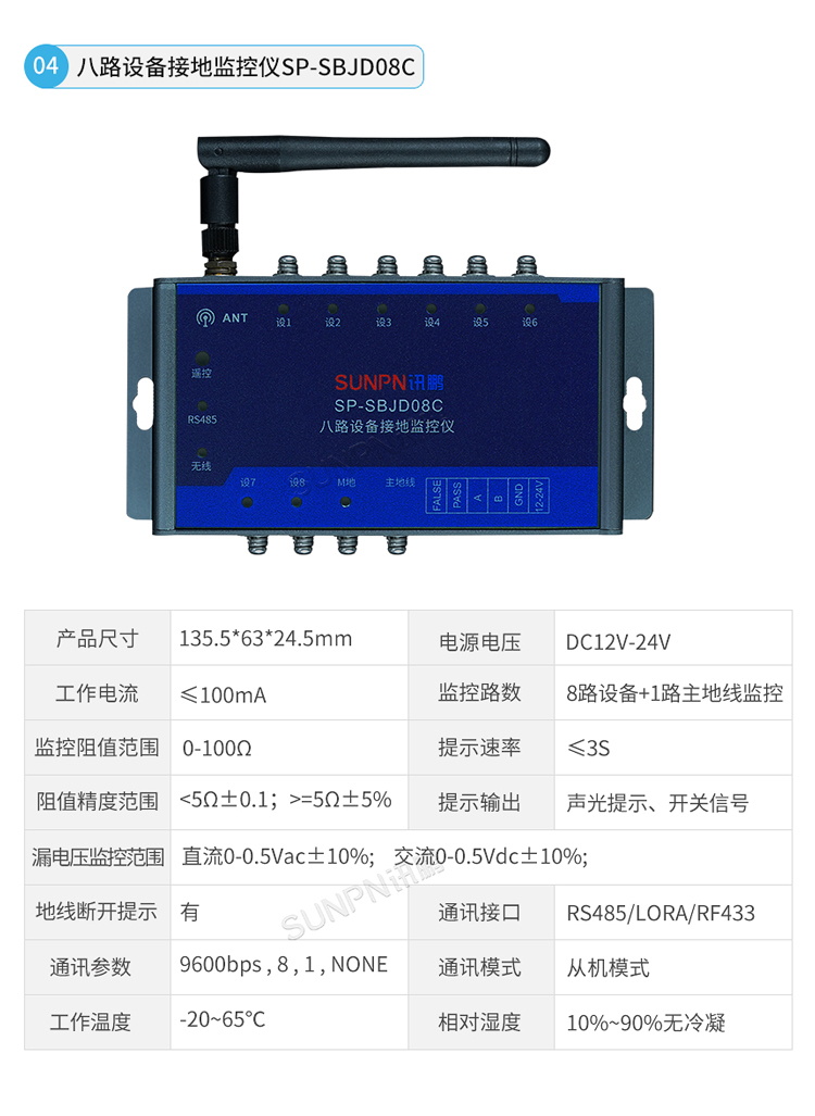 設備靜電監控儀參數說明 設備靜電監控儀參數說明