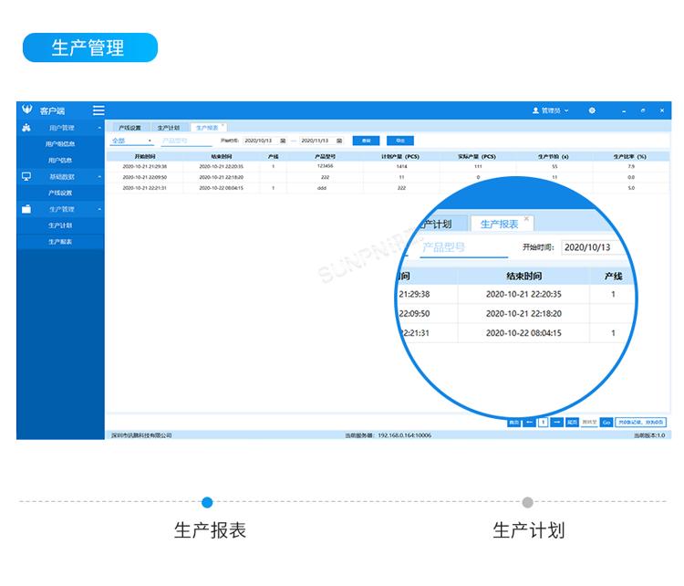 生產管理系統-客戶端界面